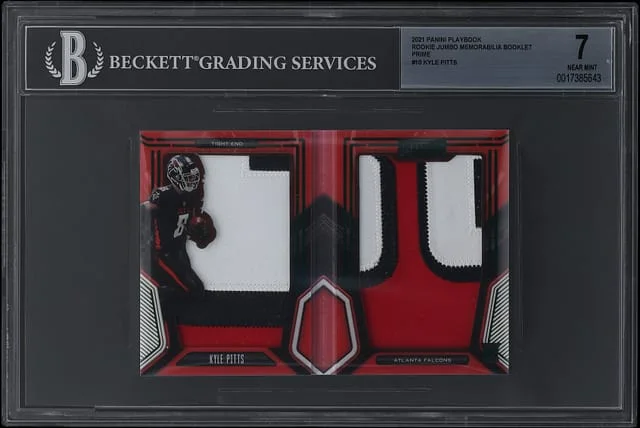 2021 Panini Kyle Pitts Playbook Jumbo Memorabilia Booklet Prime #RJM-KPI card image