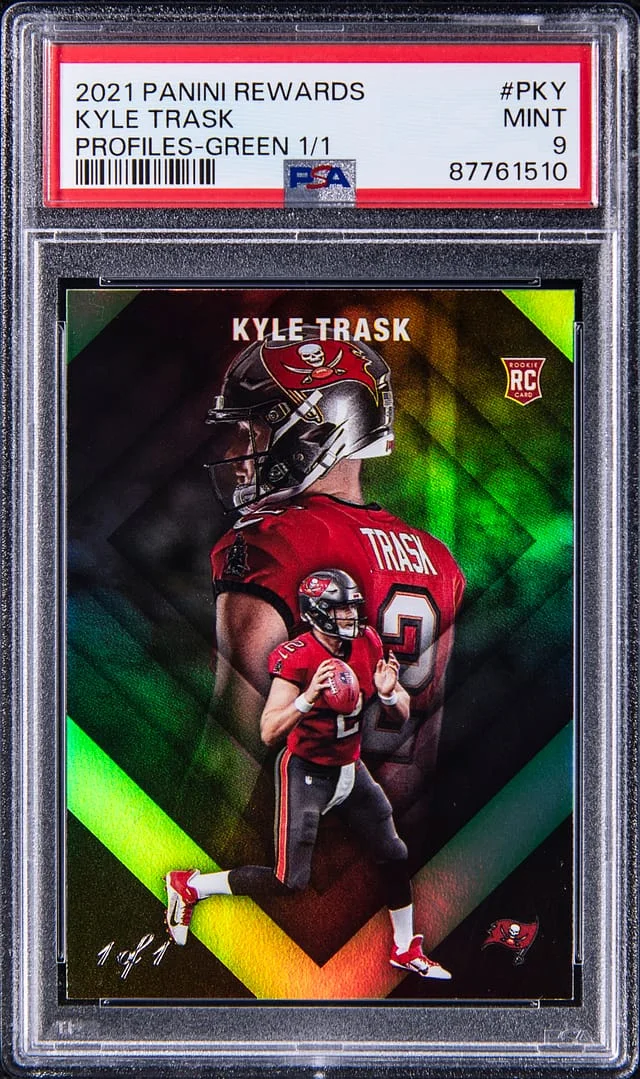 2021 Panini Kyle Trask Rewards Profiles Green #PKY card image