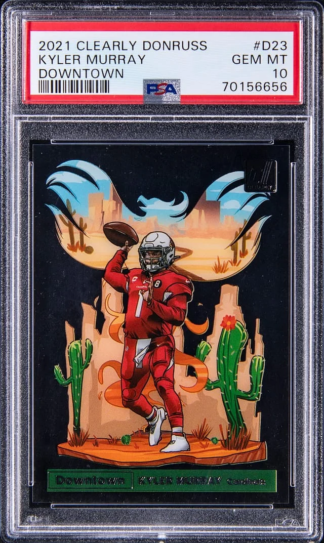 2021 Panini Kyler Murray Clearly Donruss Downtown #D-23 card image