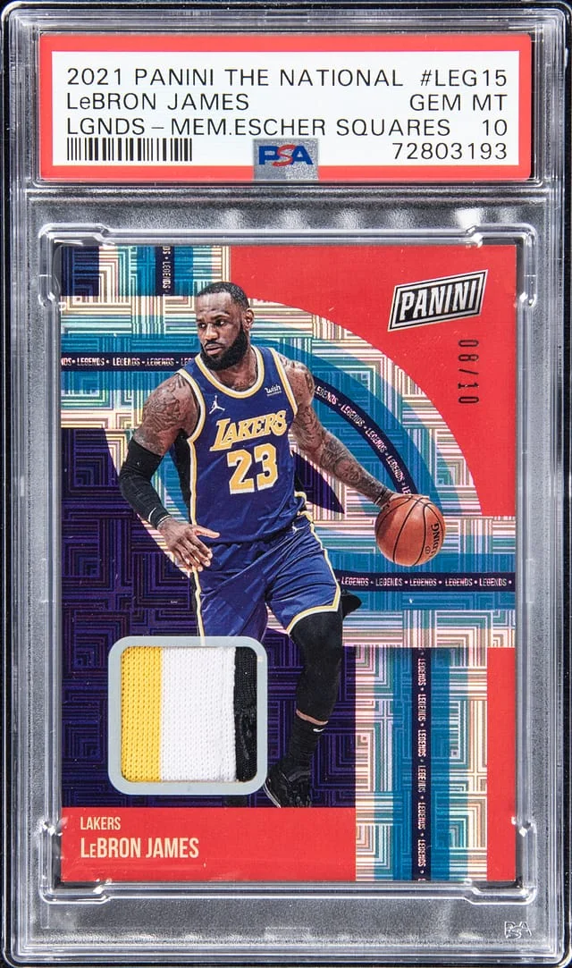 2021 Panini LeBron James The National Legends Memorabilia Escher Squares #LEG15 card image