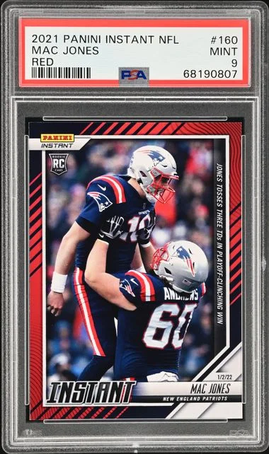 2021 Panini Mac Jones Instant NFL Red #160 card image