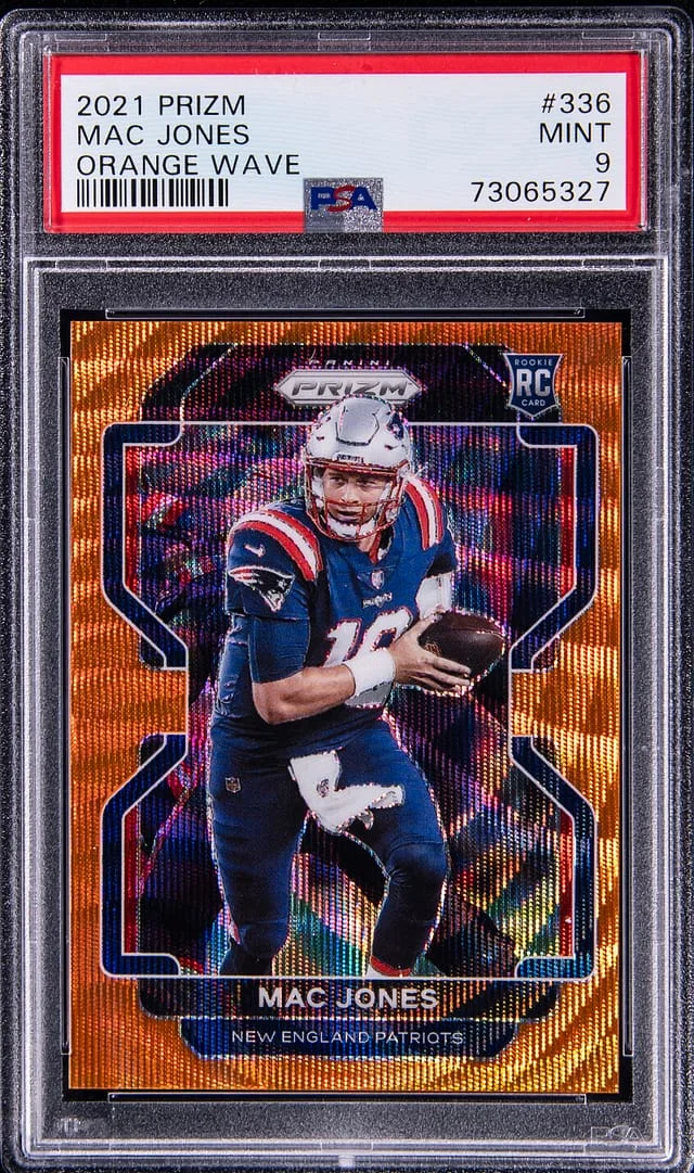 2021 Panini Mac Jones Orange Waze Prizm #336 card image