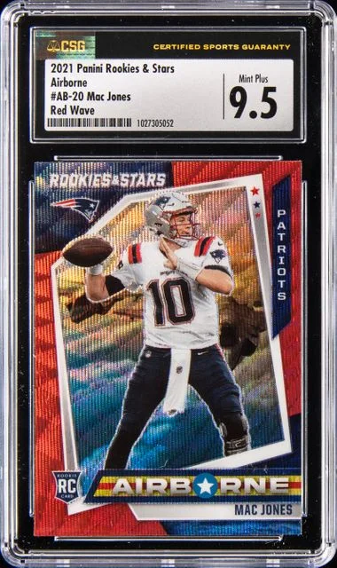 2021 Panini Mac Jones Rookies & Stars Airborne Red Wave #AB-20 card image