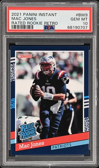 2021 Panini Mac Jones Instant Rated Retro #BW9 card image