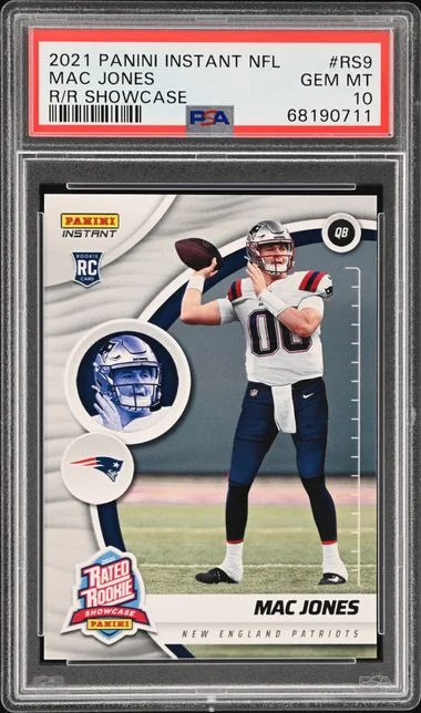 2021 Panini Mac Jones Instant NFL Rated Showcase #RS9 card image