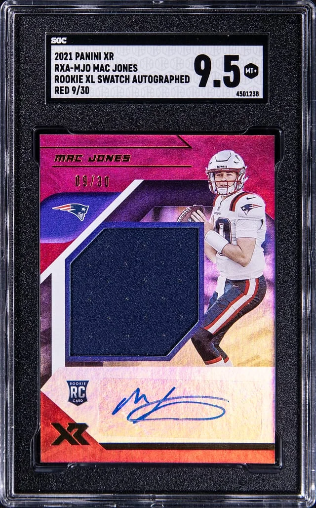2021 Panini Mac Jones XR XL Swatch Autograph #RXA-MJO card image