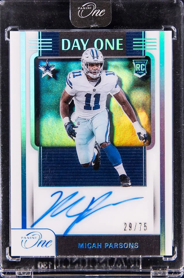 2021 Panini Micah Parsons One Day One Autographs #111 card image