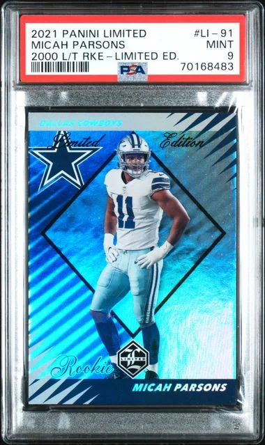 2021 Panini Micah Parsons Limited 2000 Limited Tribute Rookies Limited Edition #LI-91 card image