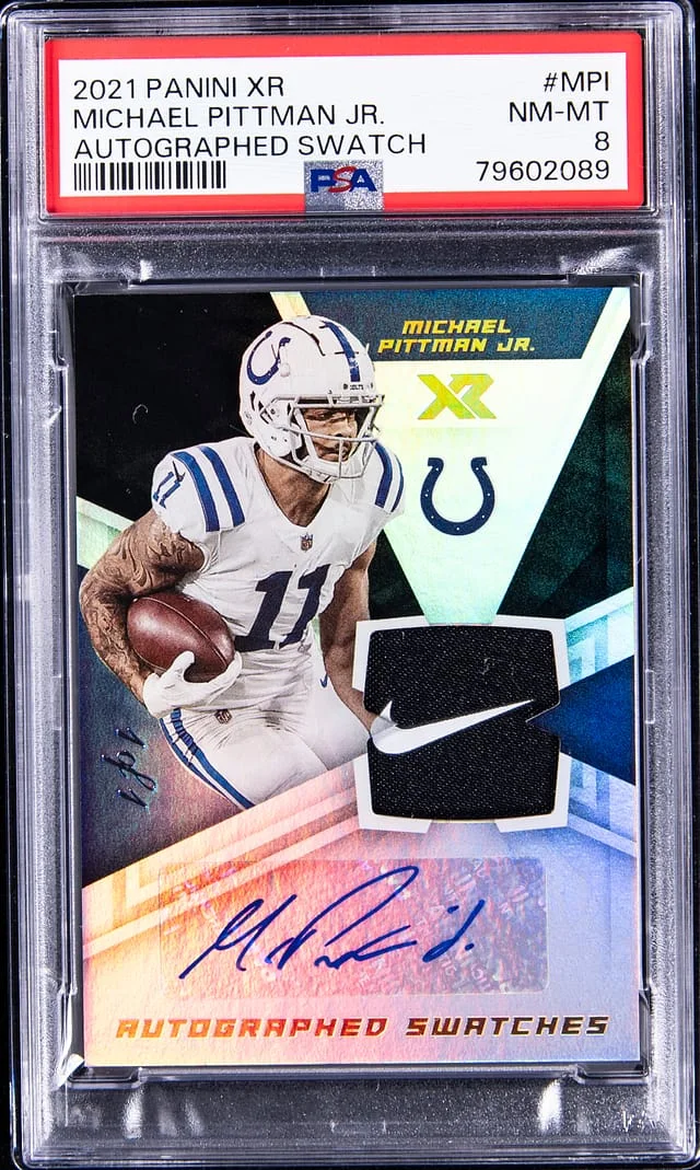 2021 Panini Michael Pittman Jr. Xr Autograph Swatch #AUS-MPI card image