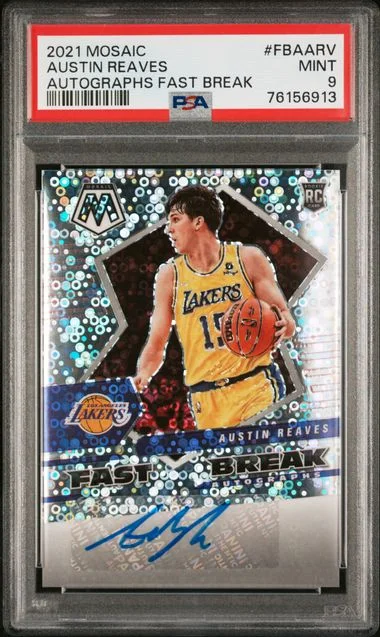 2021 Panini Mosaic Austin Reaves Autographs Fast Break #FBAARV card image