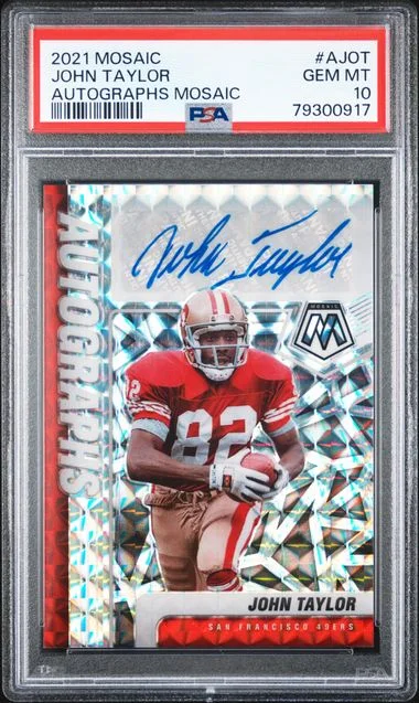 2021 Panini Mosaic Autographs Mosaic Ajot John Taylor #no-number card image