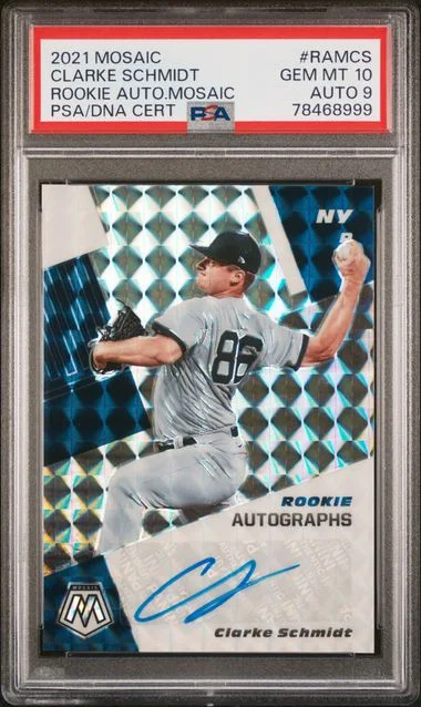 2021 Panini Mosaic Autographs Mosaic Ramcs Clarke Schmidt #no-number card image
