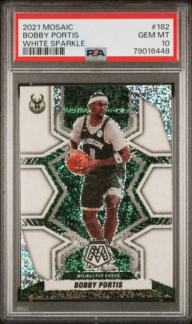 2021 Panini Mosaic Bobby Portis White Sparkle #182 card image