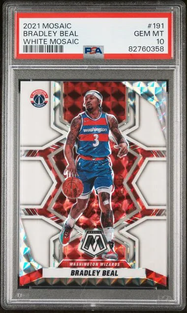 2021 Panini Mosaic Bradley Beal White Mosaic #191 card image