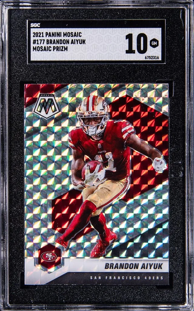 2021 Panini Mosaic Brandon Aiyuk Mosaic Prizm #177 card image