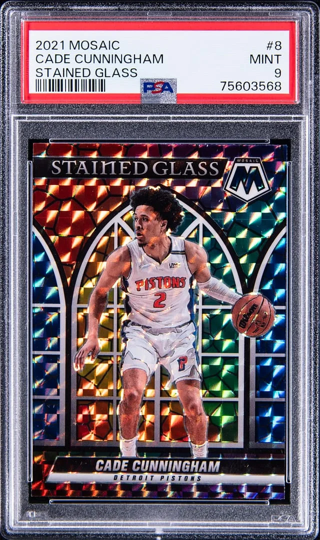 2021 Panini Mosaic Cade Cunningham Stained Glass #8 card image