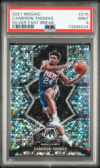 2021 Panini Mosaic Cameron Thomas Silver Fast Break #215 card image