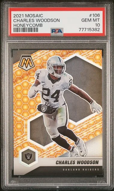 2021 Panini Mosaic Charles Woodson Honeycomb #106 card image