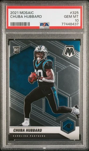 2021 Panini Mosaic Chuba Hubbard #325 card image