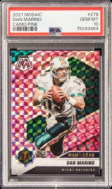 2021 Panini Mosaic Dan Marino Camo Pink #278 card image