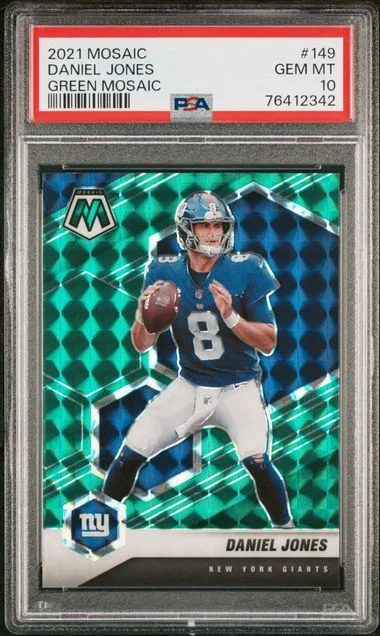 2021 Panini Mosaic Daniel Jones Green Mosaic #149 card image