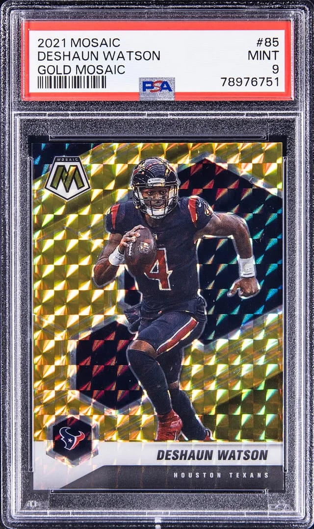 2021 Panini Mosaic Deshaun Watson White Sparkle #85 card image