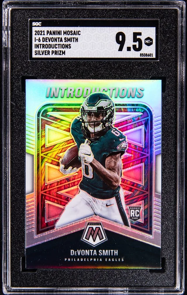 2021 Panini Mosaic DeVonta Smith Introductions Silver Prizm #I-6 card image