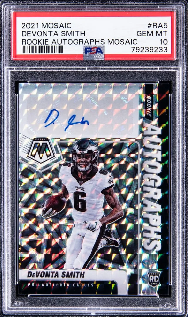 2021 Panini Mosaic Devonta Smith Autograph Mosaic #RA-5 card image