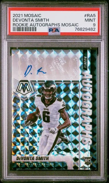 2021 Panini Mosaic Devonta Smith Autographs Mosaic #Ra5 card image