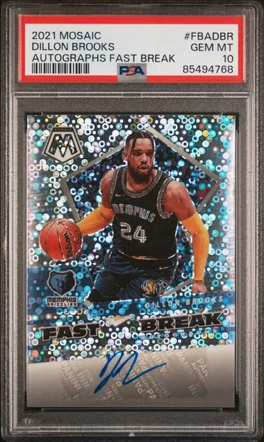 2021 Panini Mosaic Dillon Brooks Autographs Fast Break #FBADBR card image