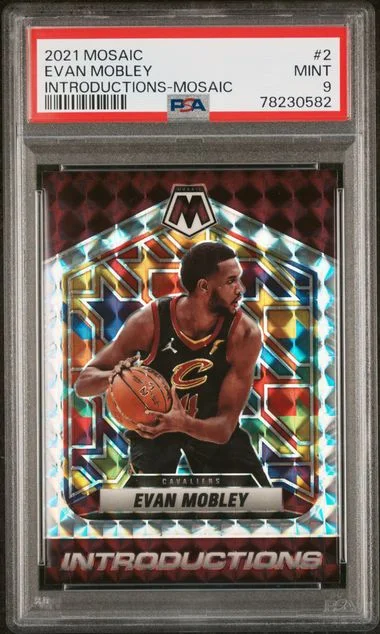 2021 Panini Mosaic Evan Mobley Introductions Mosaic #2 card image