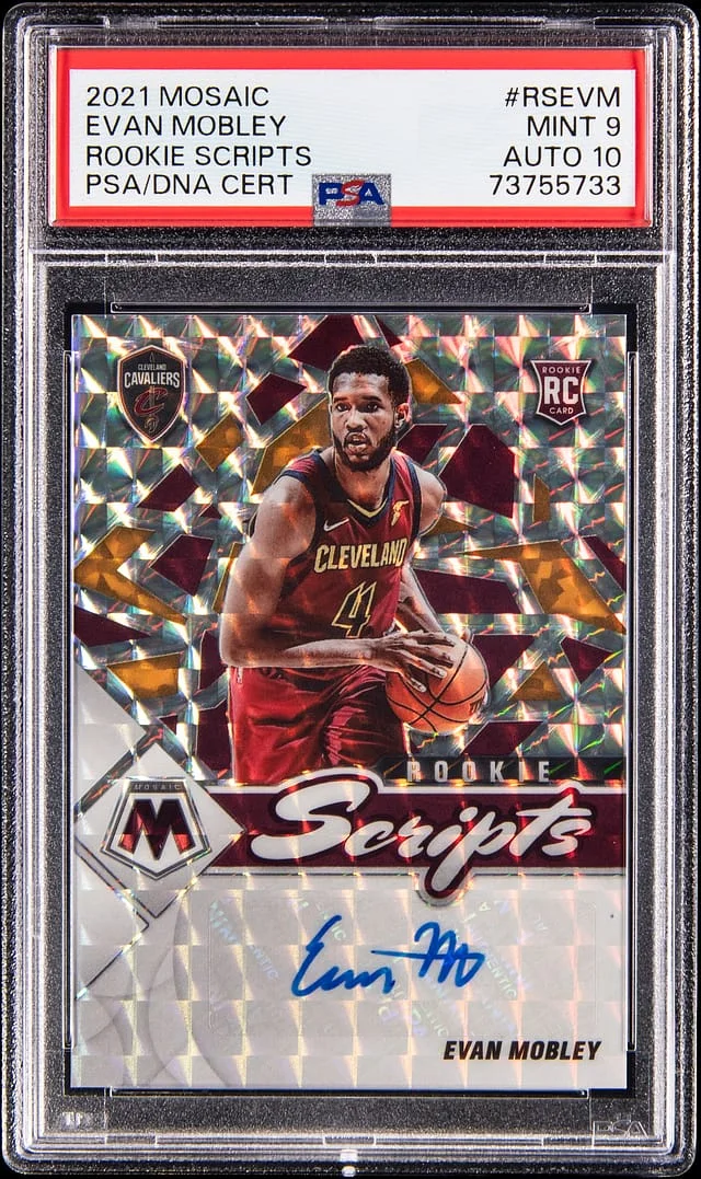 2021 Panini Mosaic Evan Mobley Scripts #RSEVM card image