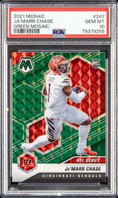 2021 Panini Mosaic Ja’Marr Chase Camo Pink #247 card image