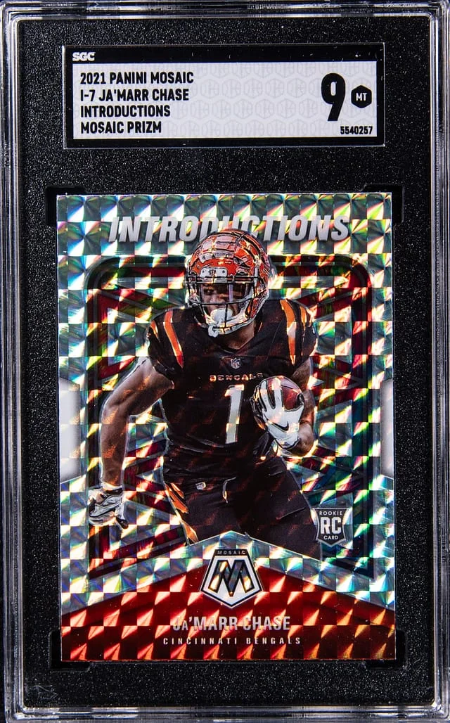 2021 Panini Mosaic Ja'Marr Chase Introductions Mosaic Prizm #I-7 card image