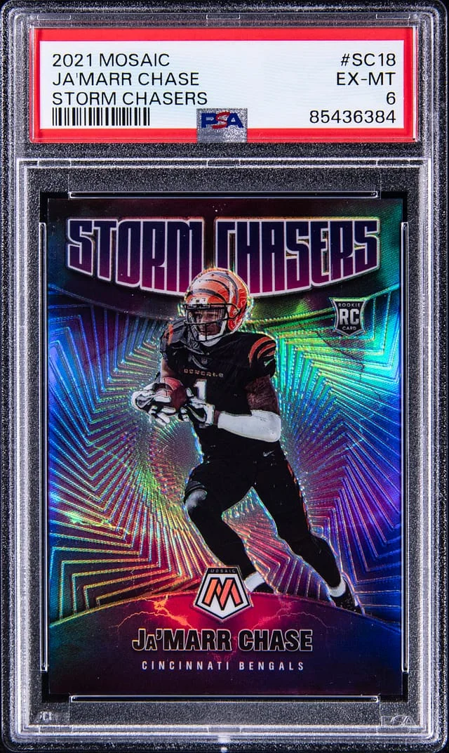 2021 Panini Mosaic Ja'Marr Chase Storm Chasers #SC-18 card image