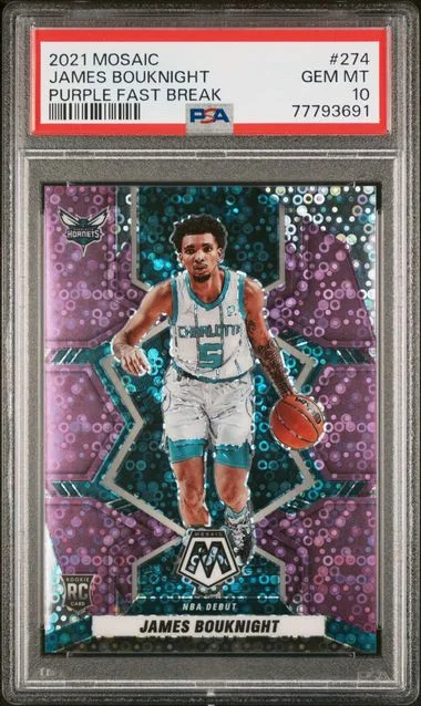2021 Panini Mosaic James Bouknight Purple Fast Break #274 card image