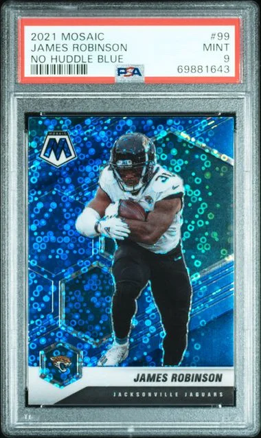 2021 Panini Mosaic James Robinson No Huddle Blue #99 card image