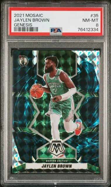 2021 Panini Mosaic Jaylen Brown Genesis #35 card image
