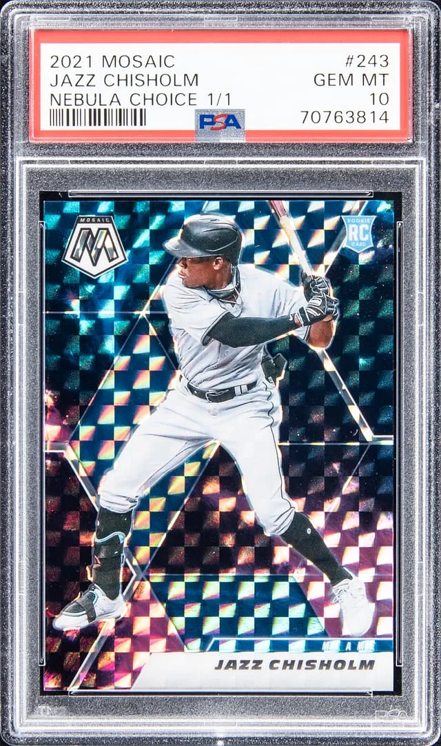 2021 Panini Mosaic Jazz Chisholm Nebula Prizm #243 card image