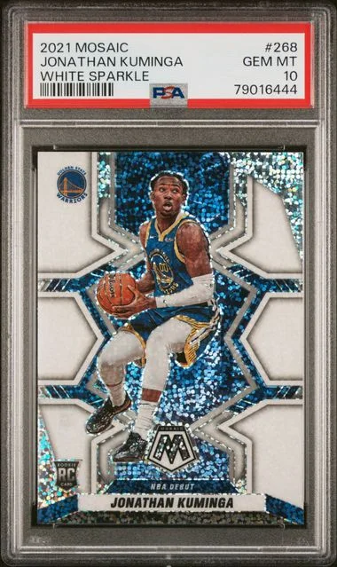2021 Panini Mosaic Jonathan Kuminga White Sparkle #268 card image