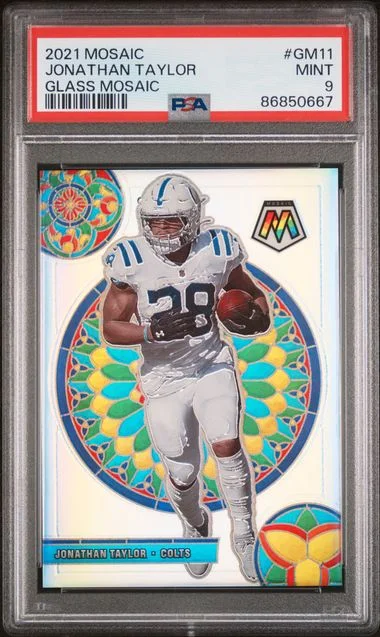 2021 Panini Mosaic Jonathan Taylor Glass Mosaic #GM11 card image