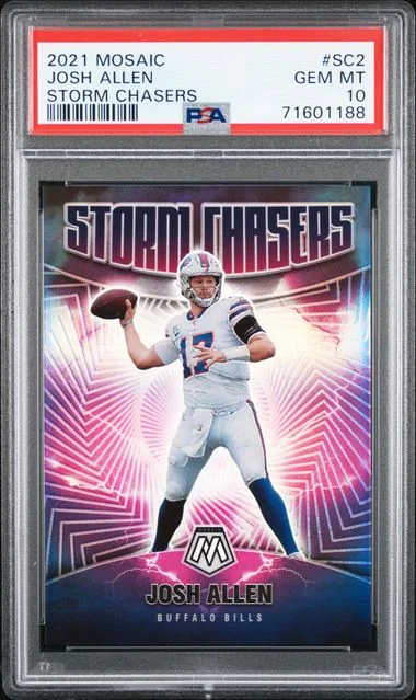 2021 Panini Mosaic Josh Allen Storm Chasers #SC-2 card image