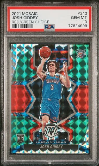 2021 Panini Mosaic Josh Giddey Fast Break Prizm #210 card image