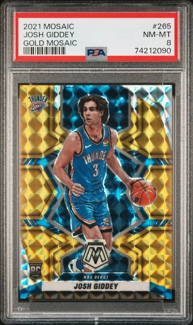 2021 Panini Mosaic Josh Giddey Gold Mosaic #265 card image