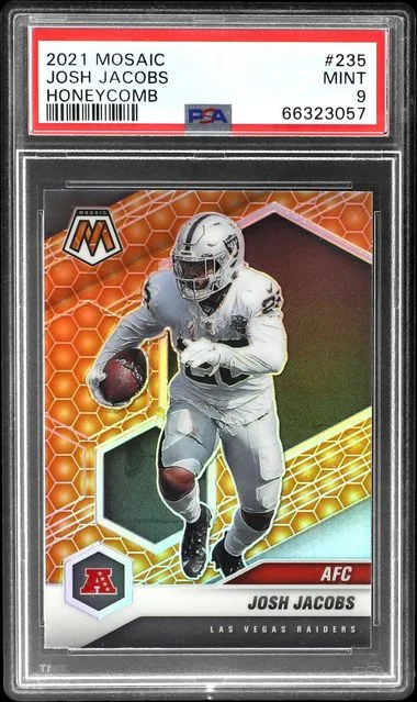 2021 Panini Mosaic Josh Jacobs Honeycomb #235 card image