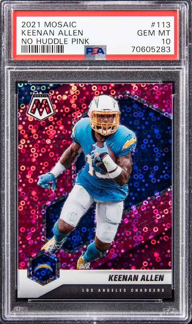 2021 Panini Mosaic Keenan Allen No Huddle Pink #113 card image