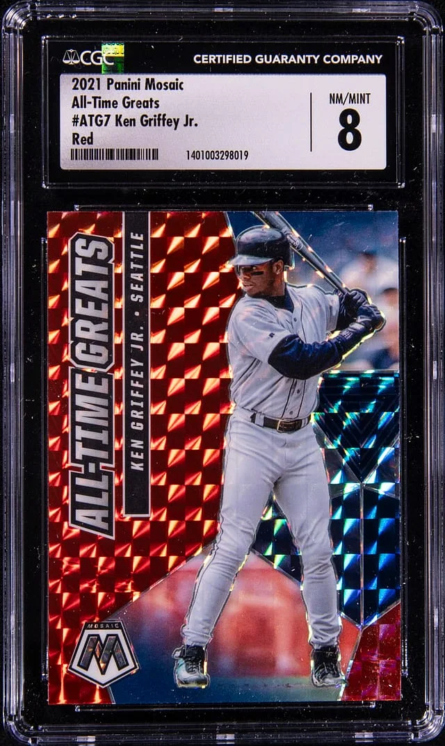 2021 Panini Mosaic Ken Griffey Jr. All-Time Greats Red #ATG7 card image