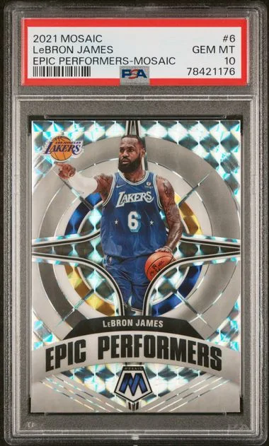 2021 Panini Mosaic LeBron James Epic Performers Mosaic #6 card image
