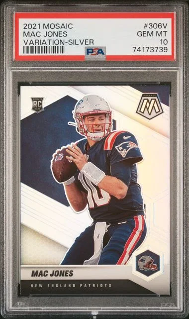 2021 Panini Mosaic Mac Jones #306V card image