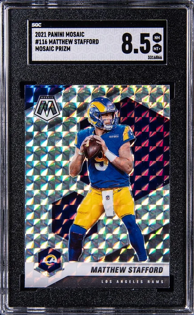 2021 Panini Mosaic Matthew Stafford Mosaic Prizm #116 card image
